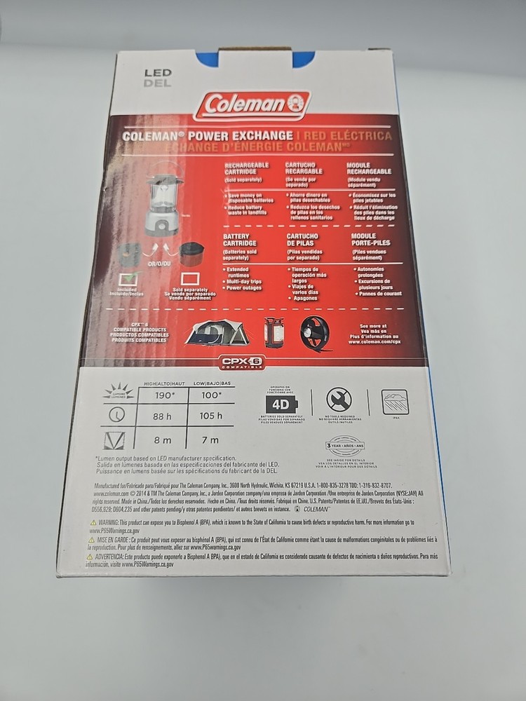 Coleman Multi-Purpose 190L LED Lantern, Personal Lantern with 3 One Size