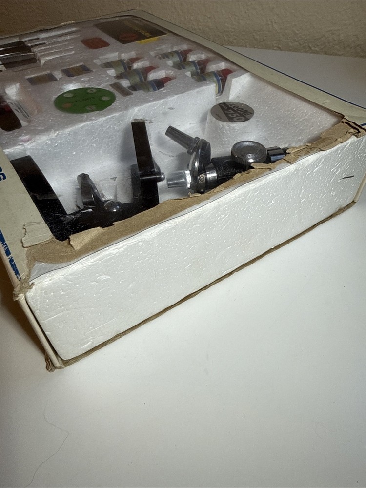 Vintage 750X Microscope Lab Kit Creative Science Precision Tested Optics Box