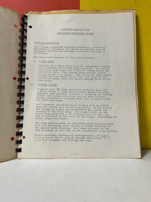 Elion DV-502 System Operating Instructions