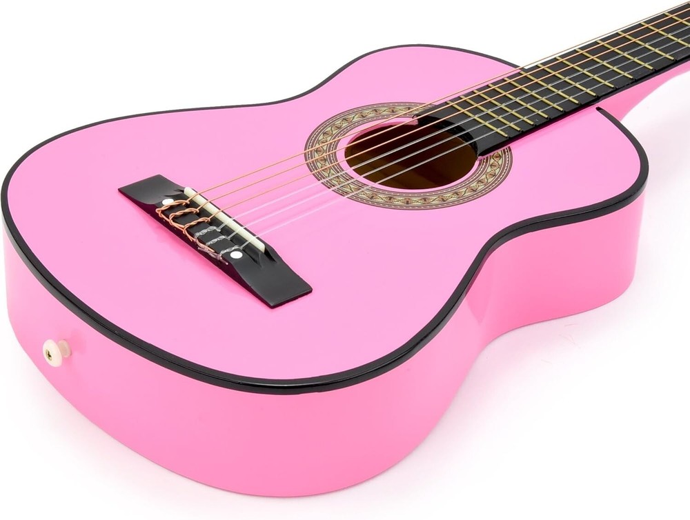 Beginner-Friendly 30" Pink Classical Guitar Kit with Case and Accessories
