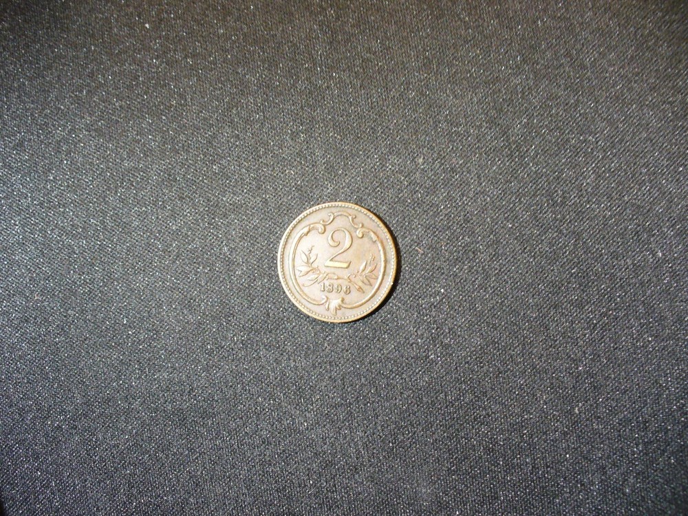 Austria 1896 2 Heller Coin