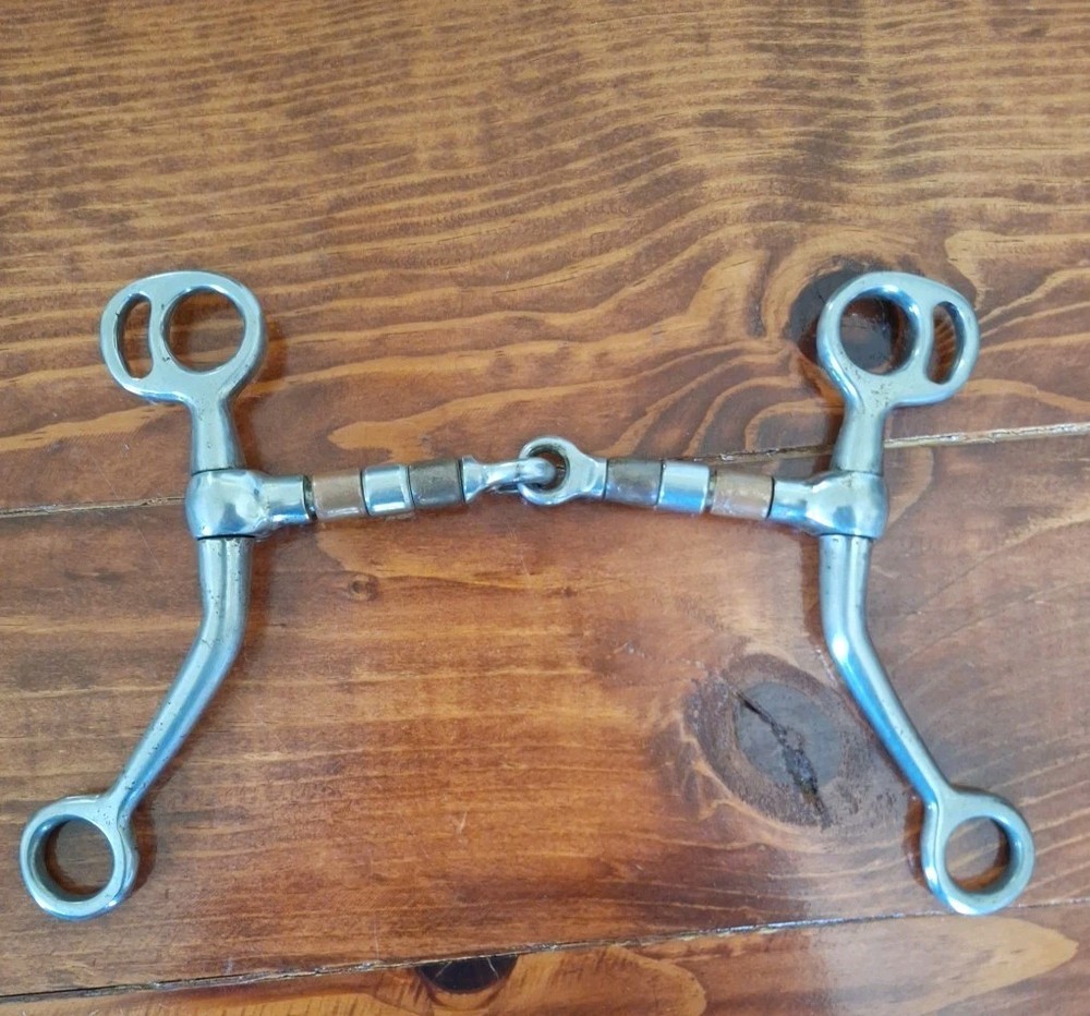 5-1/2” Tom Thumb Western Snaffle Bit With Copper Rollers