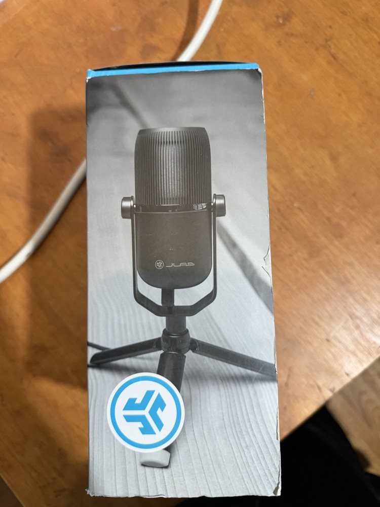 JLab Talk USB Microphone 4 Pattern Modes Quick Mute Volume Gain Controls Black