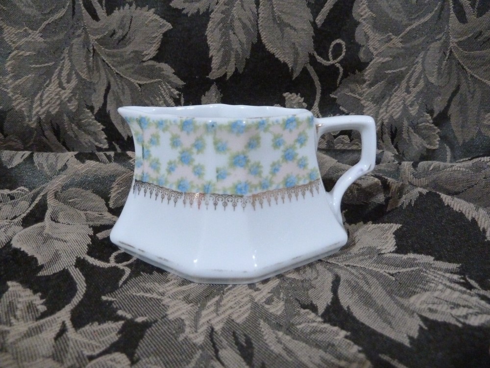 German Creamer with Blue Floral Design