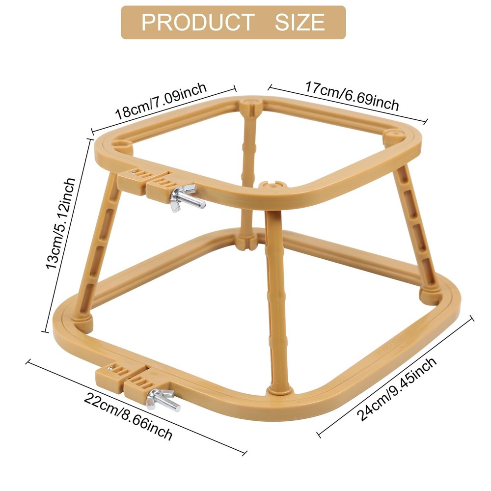 Versatile Double Embroidery Stand, Compact Desktop Embroidery Cross Stitch Fr...