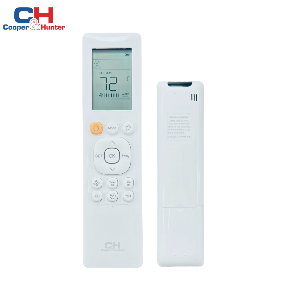 Remote Control for Cooper&Hunter Multi Position Mini Split Air Conditioner