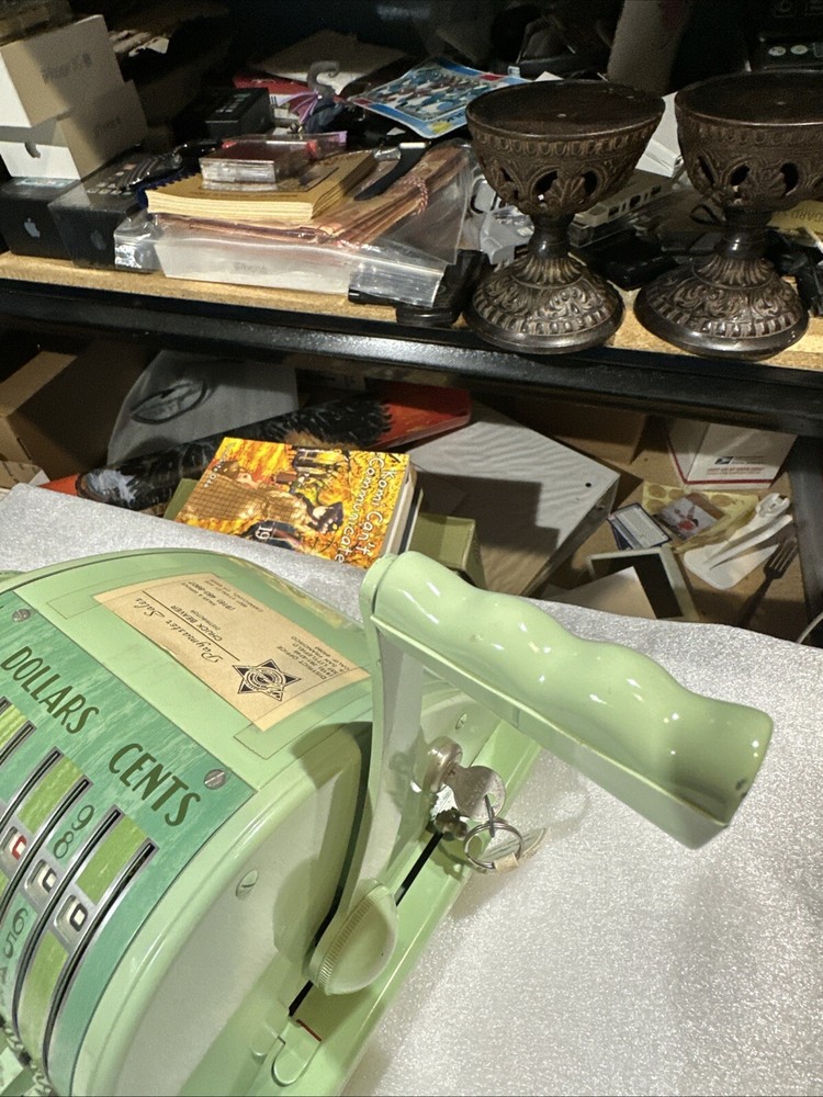 Paymaster x-2000 office check printer with stamper and key writer working