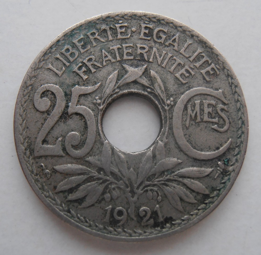 FRANCE 25 CENTIMES 1921