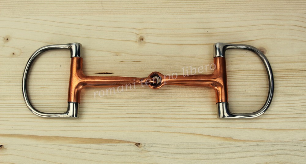 Solid Copper D Ring Single Joint Snaffle
