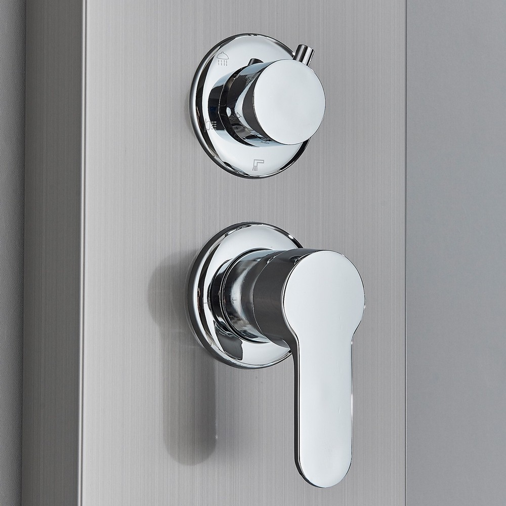 Shower Panel Tower System Stainless Steel 5-Function Rain Waterfall Massage Jets