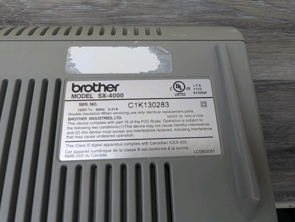 Brother SX-4000 Portable Electronic Typewriter - Tested & Working Condition