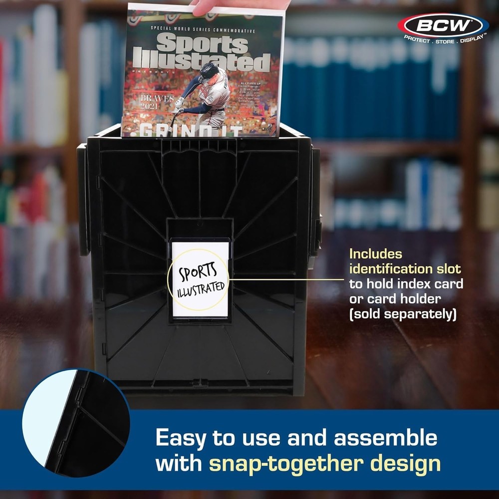Plastic Magazine Bin Black