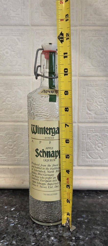 Vintage~Wintergarten Apple Schnapps~Empty Bottle~750ml