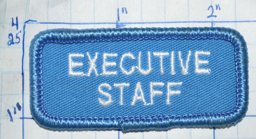 EXECUTIVE STAFF 2.25" BLUE ROCKER PATCH