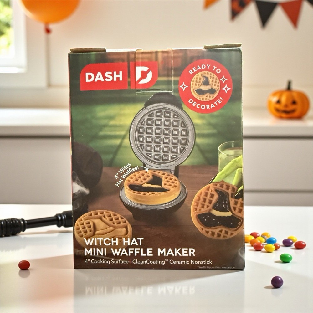 Dash Ready To Decorate Witch Hat Mini Waffle Maker