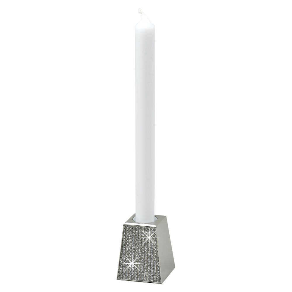 GLITTER GALORE 2-WAY CANDLESTICK. 2.5" TALL.