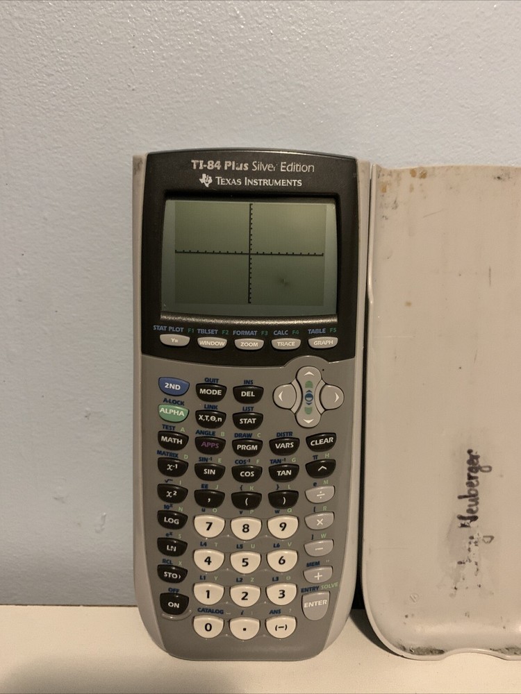 Texas Instruments TI-84 Plus Silver Edition Graphing Calculator w/ Cover Tested