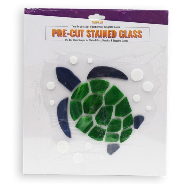 Pre- Cut Stained Glass Turtle