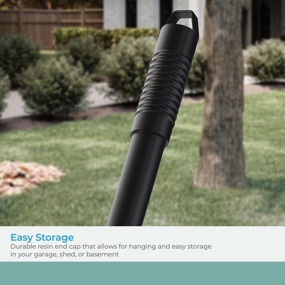 Telescoping Rake with 24-Inch Poly Tine Profile, Extendable Steel Core Shaft,...