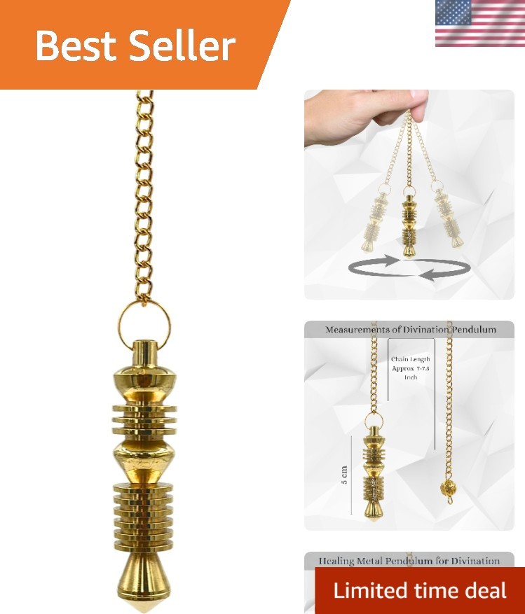 Gold Double Isis Pendulum - Durable Healing Tool for Divination and Meditation