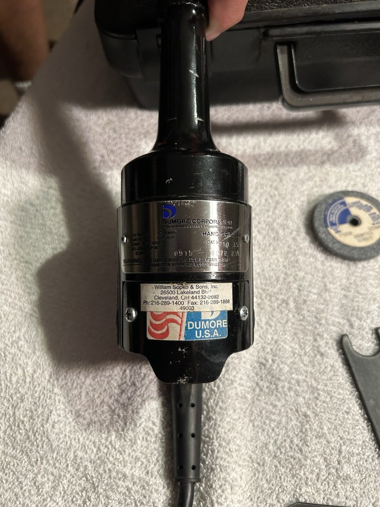 Dumore Hand Grinder Kit Model 10-355