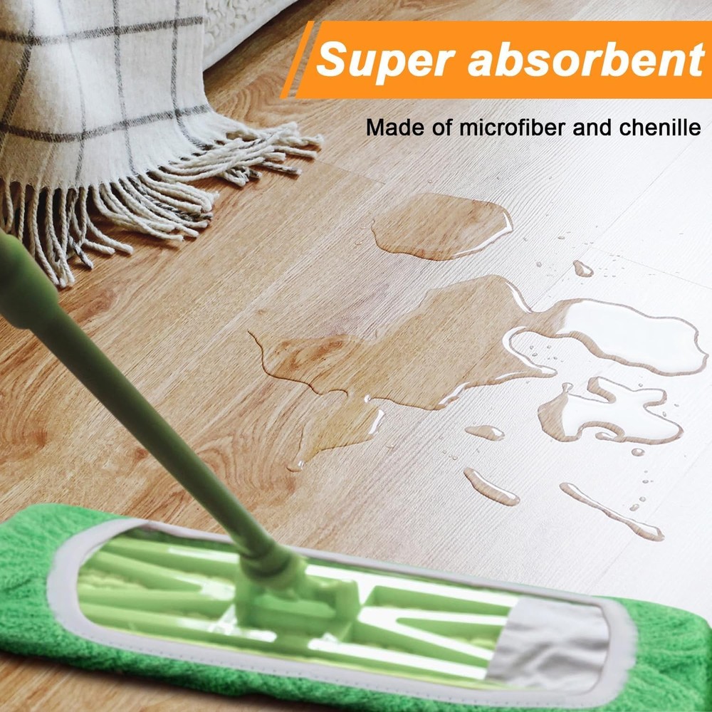 🔥 8 Pack Reusable Microfiber Mop Pads Compatible with Swiffer Sweeper Washable