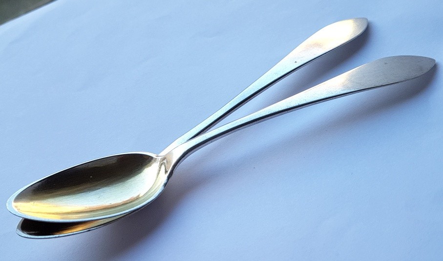 1. Teaspoon/ Coffee Spoon/ Spoon, Silver, around 1850 K312