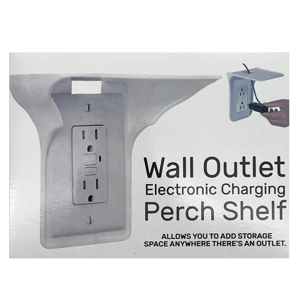 Wall Outlet Electronic Charging Perch Shelf