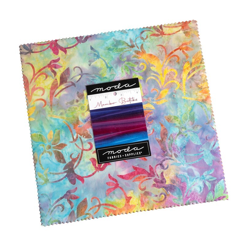 Moda MAMBO BATIKS Quilt Fabric Batik LAYER CAKE 42 10" Squares