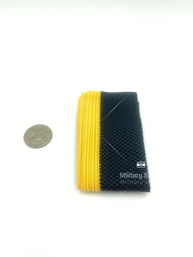 GENUINE U.S. ARMY CAP BRAID: ENLISTED - BLACK WITH GOLD TRIM