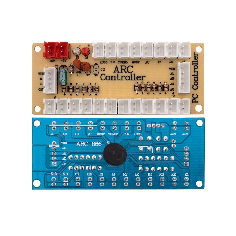 USB Arcade Encoder Zero Delay PC to Joystick 5Pin MAME Sanwa Push Button+Cable