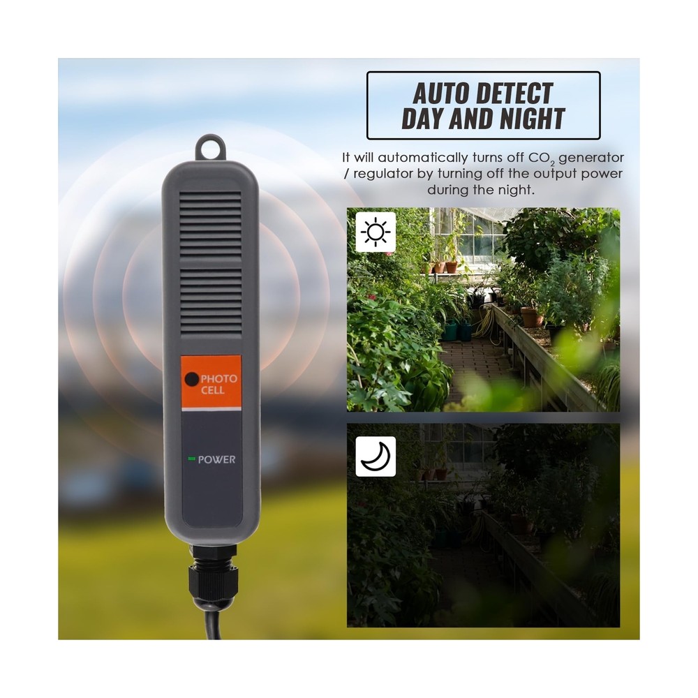 CO2 Controller Carbon Dioxide Controller CO2 Meter Monitor Day and Night Rela...