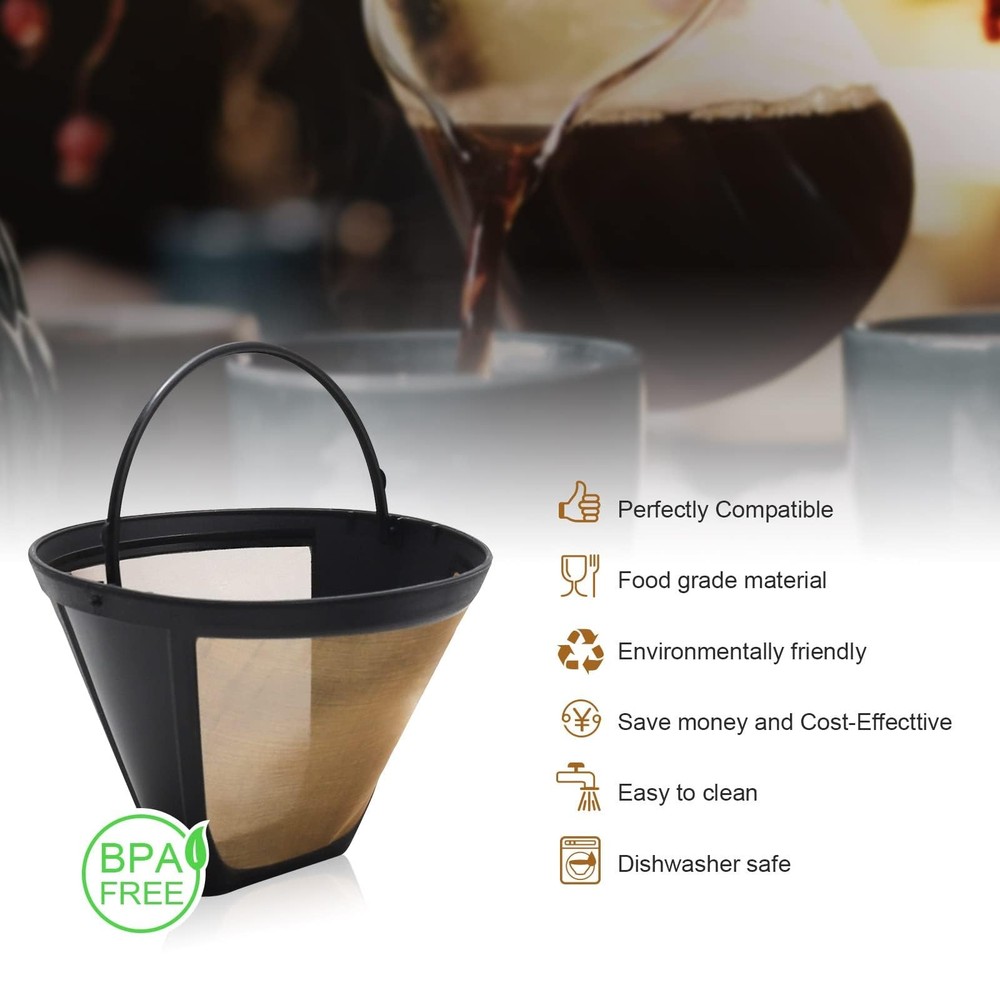 Reusable Coffee Filters Compatible with Moccamaster Machine, 2 Pack...