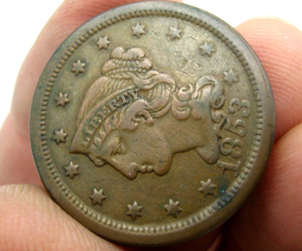 Nice ~ 1853 U.S. LARGE CENT ~ Very Fine