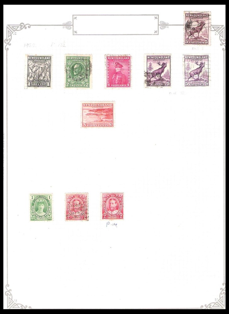 NEW FOUNDLAND MINT & USED COLLECTION ON 8 PAGES (M/U)