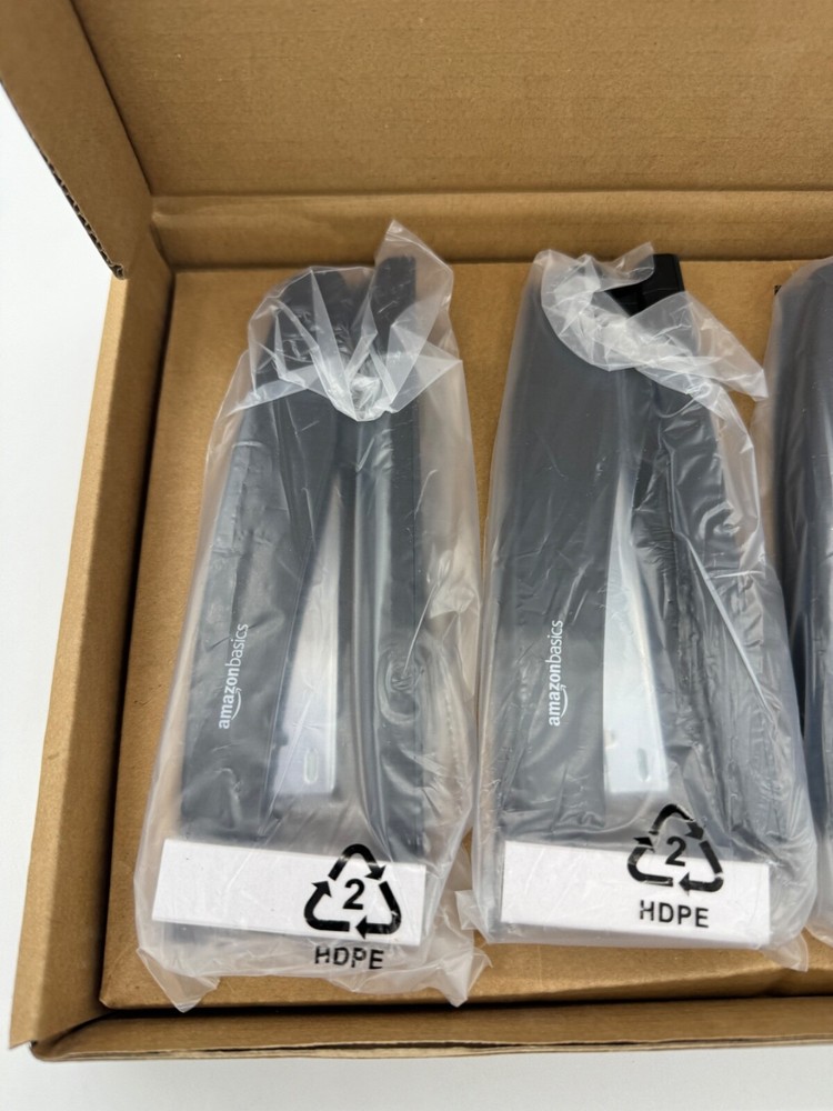 Amazon Basics 3 Standard Black Staplers with 1000 Staples