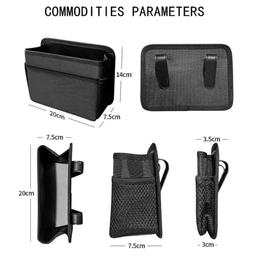 Car Trash Can, Foldable Multifunctional Hanging Storage Box Trash Can black