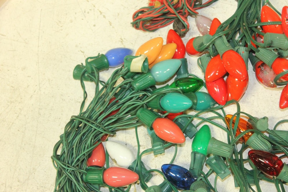 C-9 Cermaic Light Bulbs All Different Colors String Light Christmas Lights