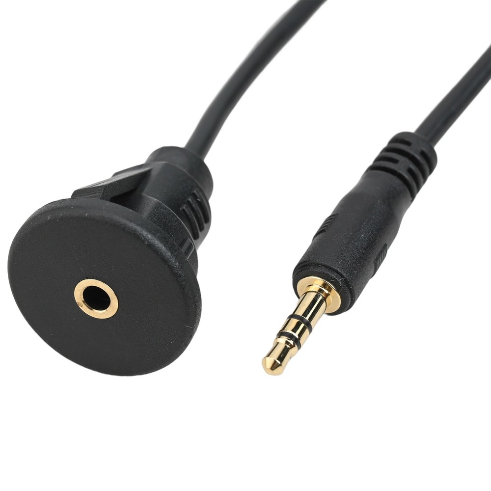 3.5mm Car Dashboard Panel Flush Mount Cable AUX Audio Waterproof Extension Cable