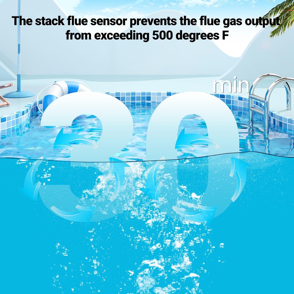 Funmit 42002-0024S Stack Flue Sensor Replacement for Pentair Spa Heater White