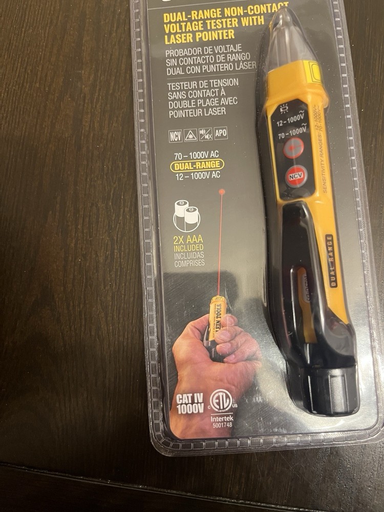 Klein Tools NCVT-5A Dual-Range on-Contact Voltage Tester With Laser Pointer