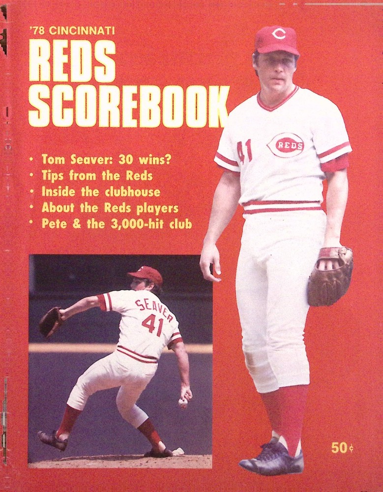 1978 Cincinnati Reds MLB Baseball Program Vs Philadelphia Pete Rose Big Red