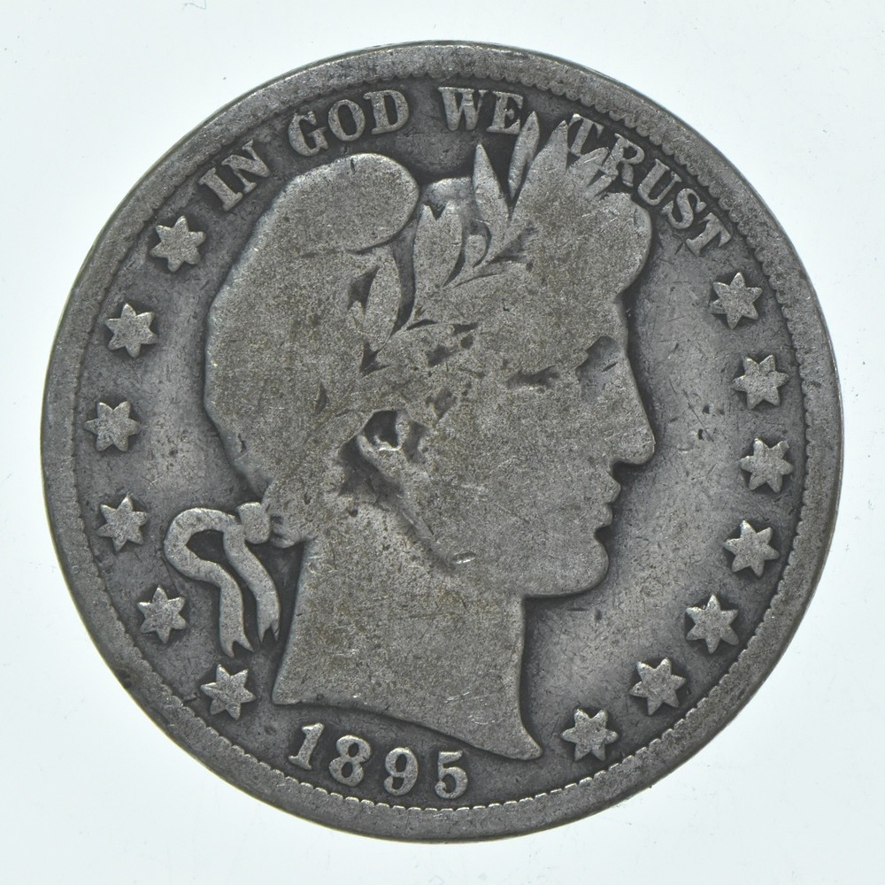1895-O Barber Half Dollar Average Circ 90% Silver