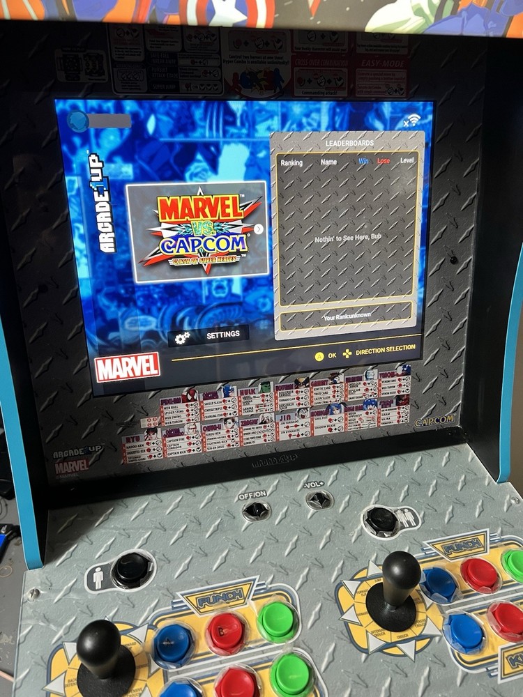 Arcade1UP Marvel vs Capcom Arcade With Riser/ Stool 🔥 GREAT CONDITIONS