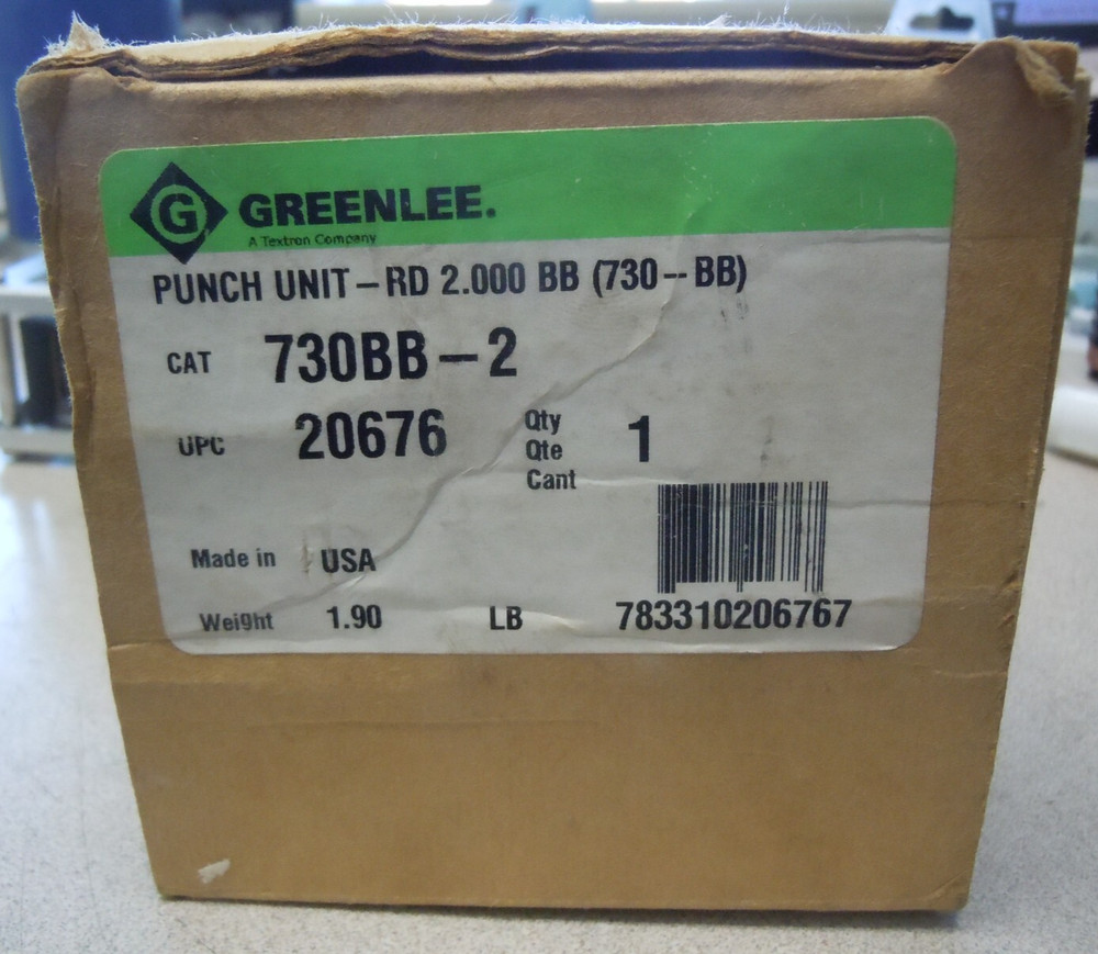 Greenlee 730BB-2 PUNCH UNIT-RD 2.00 BB (730-BB)