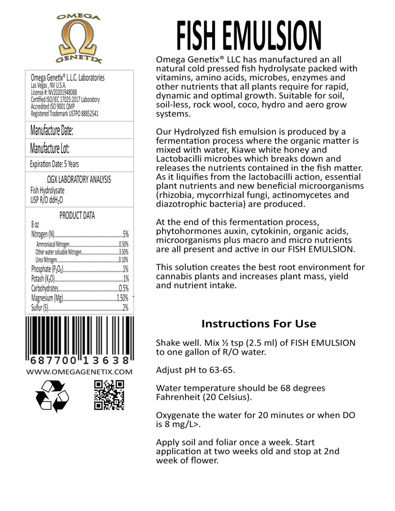 Fish Emulsion Concentrate