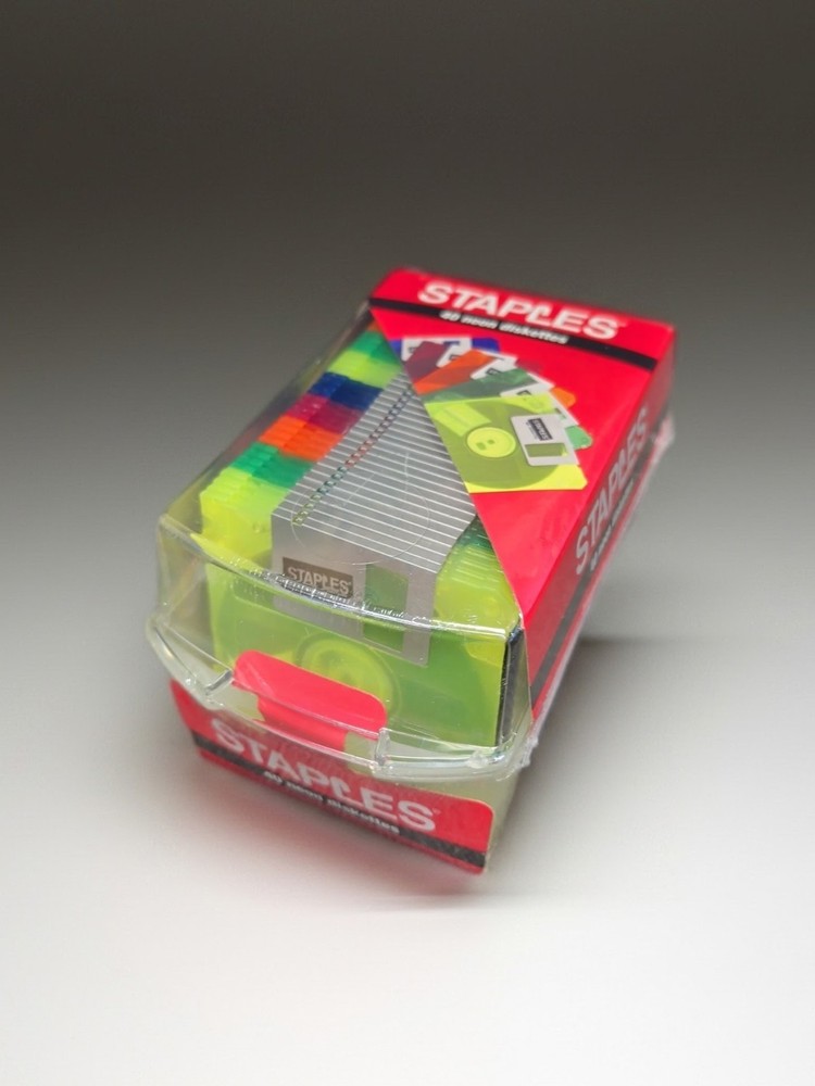 Staples Neon Diskettes 40 Pcs