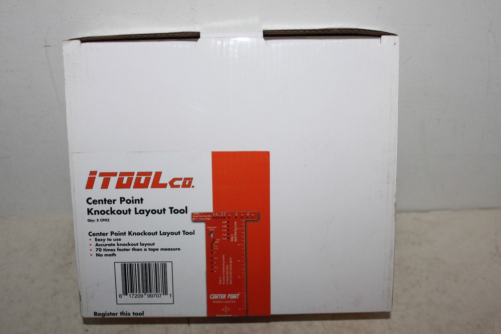 iTOOLco CP02 Center Point Knockout Layout Tool Box of 5