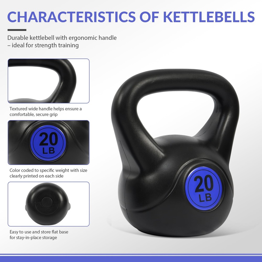 45LB Adjustable Sand-Filled Kettlebell Set, Black