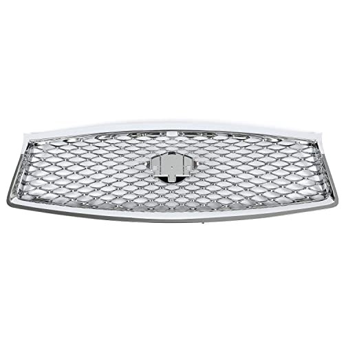 Front Bumper Grille Compatible with 2014-2017 Infiniti Q50 All Models Chrome
